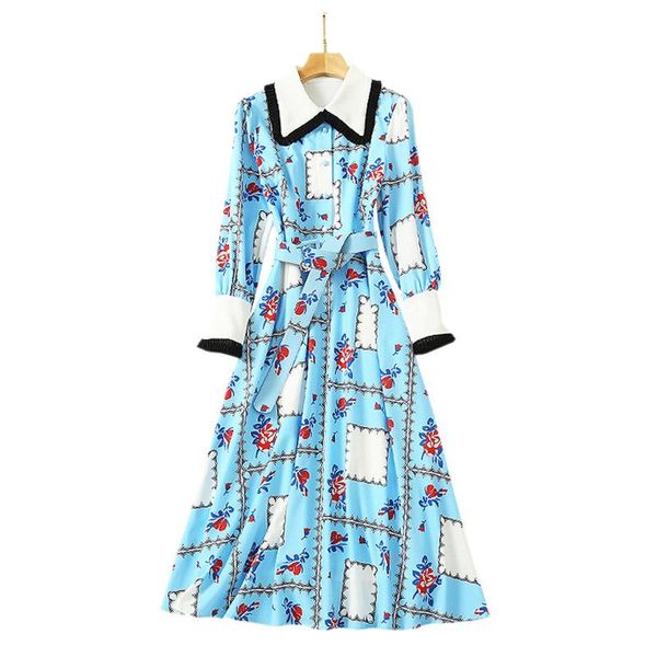 casual dresses geometric designs blue floral dress turn-down collar long sleeved belted a line midi drop, Black;gray
casual dresses geometric designs blue floral dress turn-down collar long sleeved belted a line midi drop, Black;gray