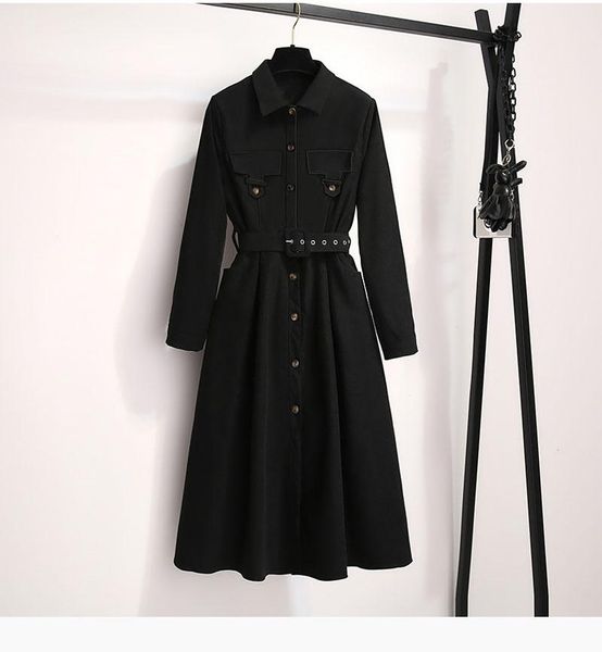 casual dresses women 2021 spring autumn solid color corduroy vestidos female retro mid-long thick warm dress ladies loose, Black;gray
casual dresses women 2021 spring autumn solid color corduroy vestidos female retro mid-long thick warm dress ladies loose, Black;gray