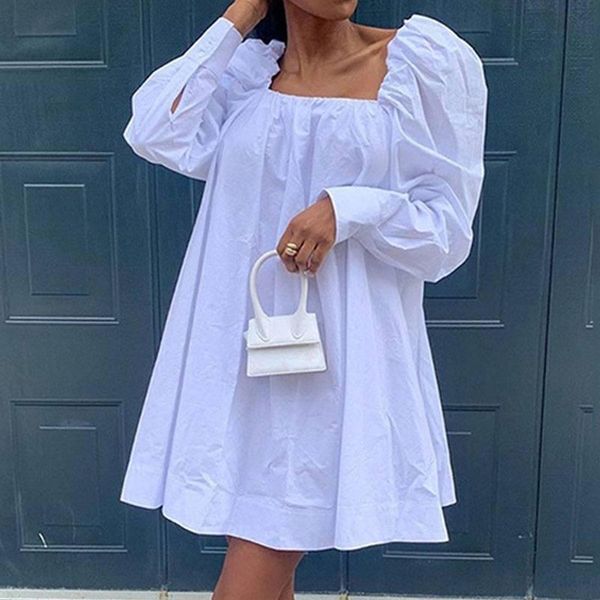 casual dresses women black mini dress autumn elegant square collar puff sleeve solid sundress fashion loose kawaii vestidos 2021, Black;gray
casual dresses women black mini dress autumn elegant square collar puff sleeve solid sundress fashion loose kawaii vestidos 2021, Black;gray