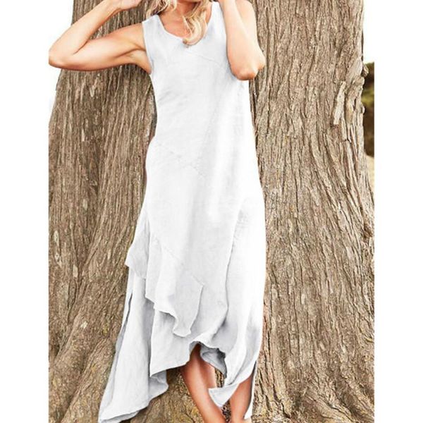 women summer elegant boho morandi mid-calf dress sleeveless crew neck ruffles hem baggy kaftan casual plus size dresses, Black;gray
women summer elegant boho morandi mid-calf dress sleeveless crew neck ruffles hem baggy kaftan casual plus size dresses, Black;gray