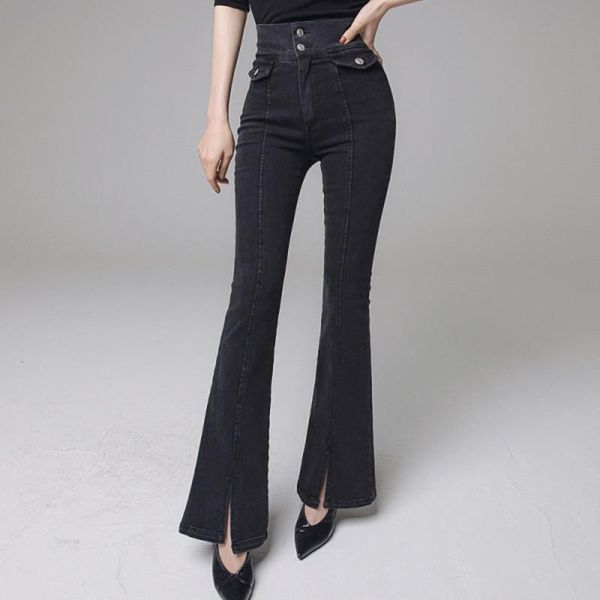 spring women's jeans casual all-match high waist slim flared trousers femme streetwear quality, Blue
spring women's jeans casual all-match high waist slim flared trousers femme streetwear quality, Blue