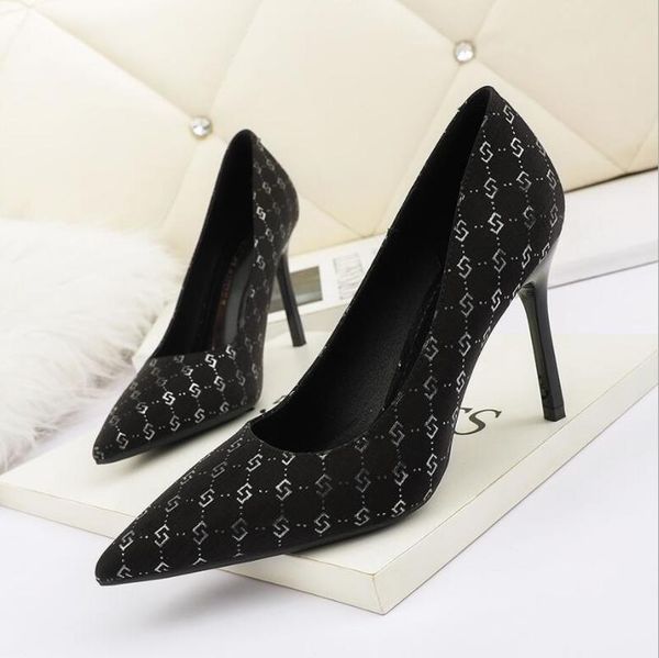 dress shoes women pumps shallow high heels pointed toe slip on ol ladies stiletto 9cm fashion wedding zapatos de mujer, Black
dress shoes women pumps shallow high heels pointed toe slip on ol ladies stiletto 9cm fashion wedding zapatos de mujer, Black