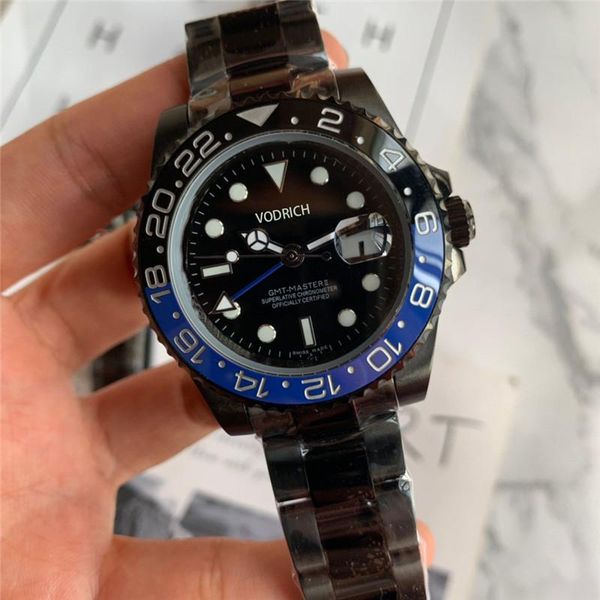 wristwatches 40mm automatic mechanical men's full black watches gmt- sapphire crystal man watch relogio masculino luxury men clock, Slivery;brown
wristwatches 40mm automatic mechanical men's full black watches gmt- sapphire crystal man watch relogio masculino luxury men clock, Slivery;brown