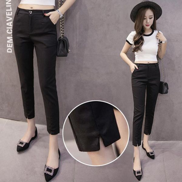 women's pants & capris 155 cropped suit casual professional trousers black 150 short slim leggings, Black;white
women's pants & capris 155 cropped suit casual professional trousers black 150 short slim leggings, Black;white
