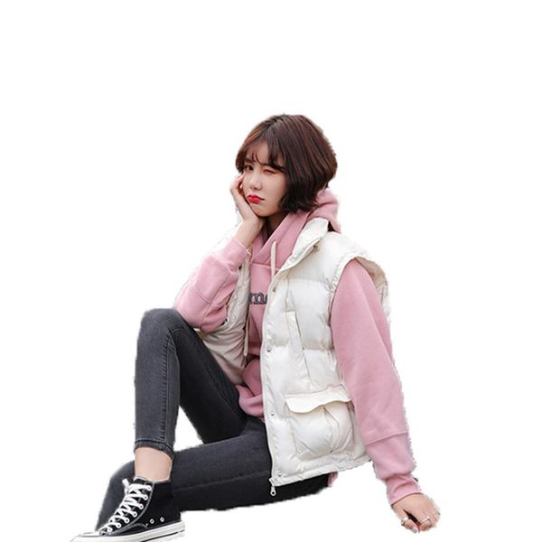 women's vests down cotton vest autumn and winter 2021 shorton suit loose medium long wild white jacket w341, Black;white
women's vests down cotton vest autumn and winter 2021 shorton suit loose medium long wild white jacket w341, Black;white