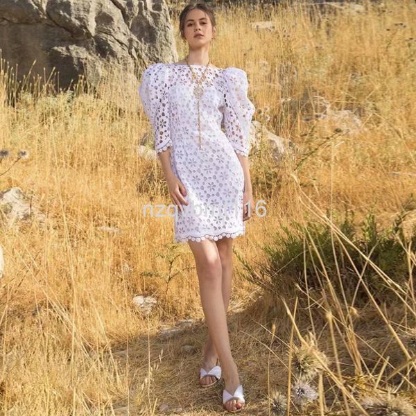 casual dresses early spring women's wear round neck seven sleeve white water-soluble flower hollow out dress, Black;gray
casual dresses early spring women's wear round neck seven sleeve white water-soluble flower hollow out dress, Black;gray
