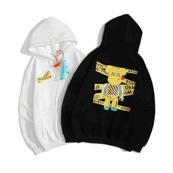 brand new cartoon off maochao letter arrow printed hoodie ow men's and women's couple's loose plush outer, Black
brand new cartoon off maochao letter arrow printed hoodie ow men's and women's couple's loose plush outer, Black