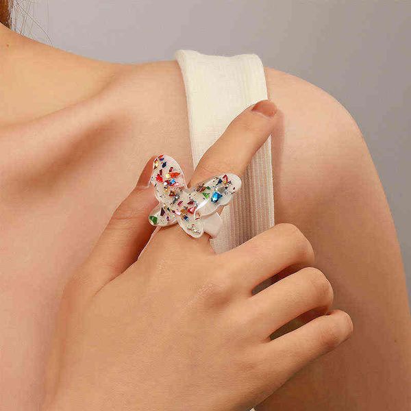 new butterfly ring fashion popular temperament sweet romantic female jewelry girl wedding gift acrylic butterfly ring retro cute g1125, Slivery;golden
new butterfly ring fashion popular temperament sweet romantic female jewelry girl wedding gift acrylic butterfly ring retro cute g1125, Slivery;golden