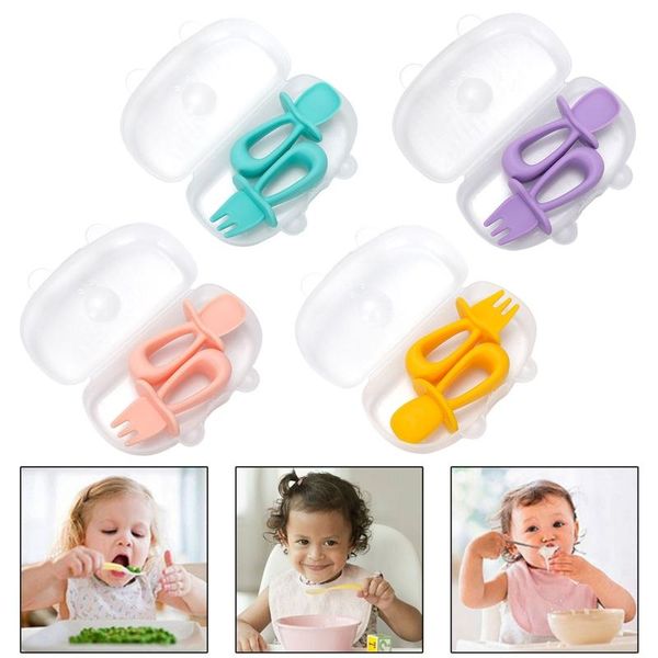 cups, dishes & utensils 2pcs/set baby training short handle silicone fork spoon kit infant learning eat anti-drop tableware feeding
cups, dishes & utensils 2pcs/set baby training short handle silicone fork spoon kit infant learning eat anti-drop tableware feeding