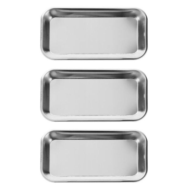 kitchen storage & organization 3pcs stainless steel trays oral instrument square plates deskorganizer
kitchen storage & organization 3pcs stainless steel trays oral instrument square plates deskorganizer