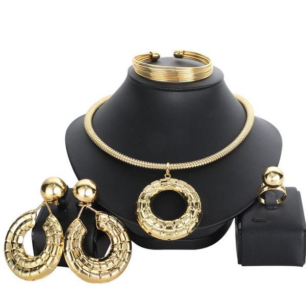 earrings & necklace 2021fashion copper design hoop necklaces bracelets rings sets for women large style classic party gift, Silver
earrings & necklace 2021fashion copper design hoop necklaces bracelets rings sets for women large style classic party gift, Silver