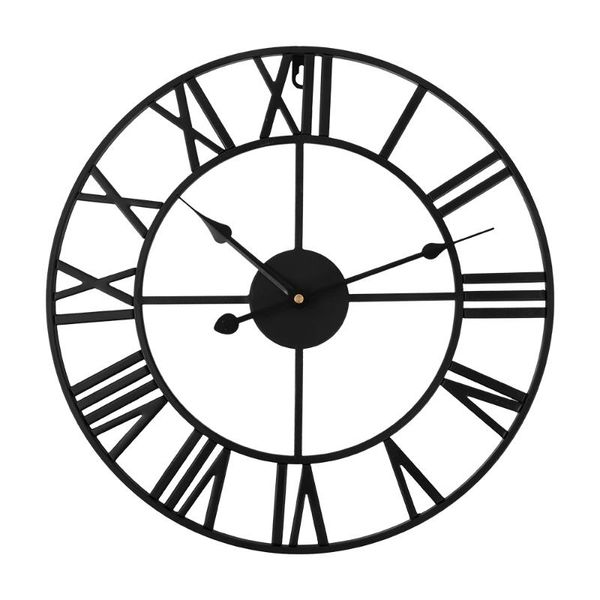 wall clocks 40cm large outdoor garden clock nordic metal roman numeral retro iron round face black home office decoration
wall clocks 40cm large outdoor garden clock nordic metal roman numeral retro iron round face black home office decoration