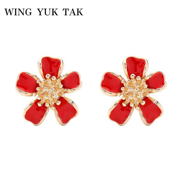 stud wing yuk tak red enamel flower earrings for women s korean fashion jewelry ethnic pendientes mujer, Golden;silver
stud wing yuk tak red enamel flower earrings for women s korean fashion jewelry ethnic pendientes mujer, Golden;silver