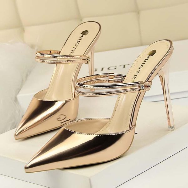 women's shoes in the summer slippers fine high heels wear more shallow pointed mouth fashion show thin, Black
women's shoes in the summer slippers fine high heels wear more shallow pointed mouth fashion show thin, Black
