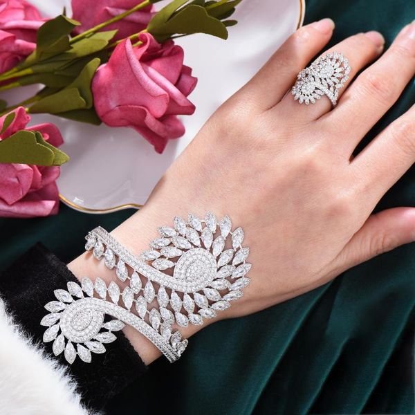 earrings & necklace godki maxi size feather statement bangle ring set jewelry for women wedding party cubic zircon aretes de mujer modernos, Silver
earrings & necklace godki maxi size feather statement bangle ring set jewelry for women wedding party cubic zircon aretes de mujer modernos, Silver