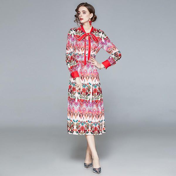 casual dresses runway fashion women spring dress long sleeve elegant bow collar print vintage aline holiday robe femme vestidos, Black;gray
casual dresses runway fashion women spring dress long sleeve elegant bow collar print vintage aline holiday robe femme vestidos, Black;gray