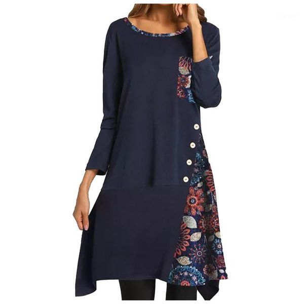 women plus size dress vintage o-neck color matching irregular long sleeve casual asymmetry elegant vestidos dresses, Black;gray
women plus size dress vintage o-neck color matching irregular long sleeve casual asymmetry elegant vestidos dresses, Black;gray