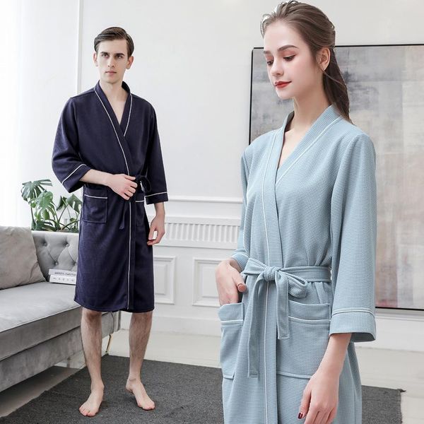 women's sleepwear spring and summer korean bathrobe female waffle thin japanese el night gown male large size yukata couple pajamas, Black;red
women's sleepwear spring and summer korean bathrobe female waffle thin japanese el night gown male large size yukata couple pajamas, Black;red
