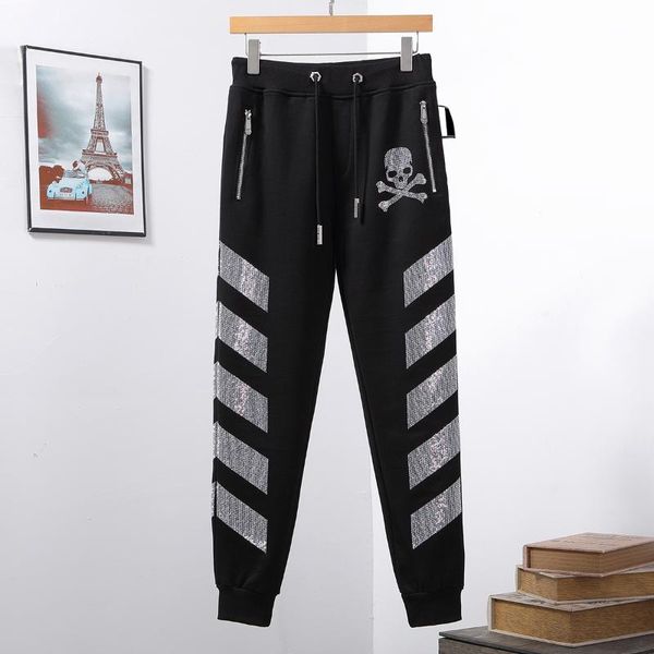 men's pants trousers side letters drilling long pp sports small feet fashion self-cultivation, Black
men's pants trousers side letters drilling long pp sports small feet fashion self-cultivation, Black