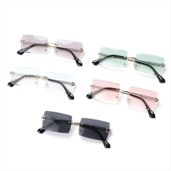 1pc Trendy Fashion Rimless Sunglasses Small Rectangle Sun Glasses Traveling Style Uv400 Shades Eyewear Accessories For Unisex, White;black
1pc Trendy Fashion Rimless Sunglasses Small Rectangle Sun Glasses Traveling Style Uv400 Shades Eyewear Accessories For Unisex, White;black