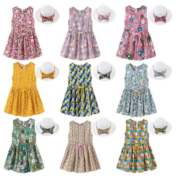 girl's dresses summer birthday toddler baby kids girls floral flowers beach dress princess hat outfits for 4 years, Red;yellow
girl's dresses summer birthday toddler baby kids girls floral flowers beach dress princess hat outfits for 4 years, Red;yellow
