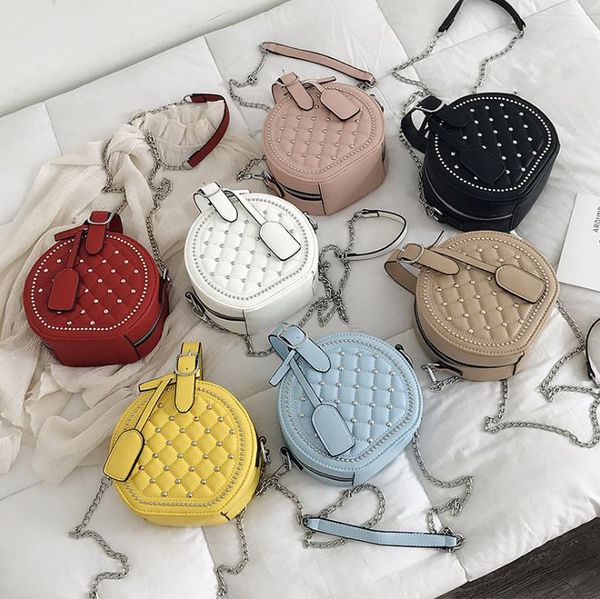 shoulder bags autumn/winter women's bag rhombic rivet small round portable messenger all-
shoulder bags autumn/winter women's bag rhombic rivet small round portable messenger all-