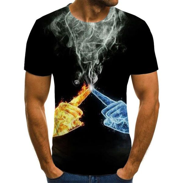 men's t-shirts 2021 flame t-shirt summer fashion short-sleeved 3d round neck smoke shirt trendy, White;black
men's t-shirts 2021 flame t-shirt summer fashion short-sleeved 3d round neck smoke shirt trendy, White;black