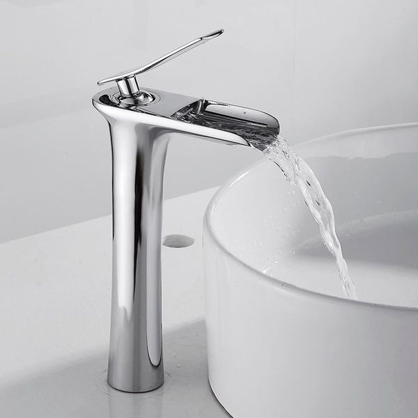 waterfall basin faucet counter mixer tap bathroom sink taps tall chrome deck mounted single hole faucets
waterfall basin faucet counter mixer tap bathroom sink taps tall chrome deck mounted single hole faucets