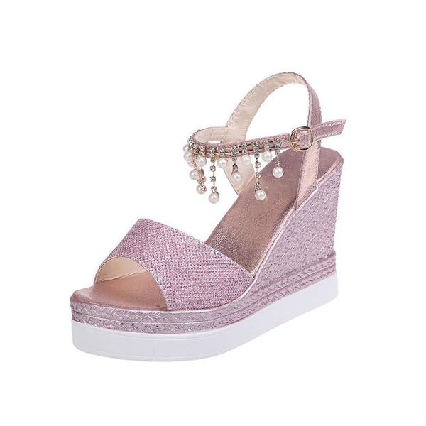sandals women wedge summer bead studded detail platform buckle strap peep toe thick bottom casual shoes ladies, Black
sandals women wedge summer bead studded detail platform buckle strap peep toe thick bottom casual shoes ladies, Black