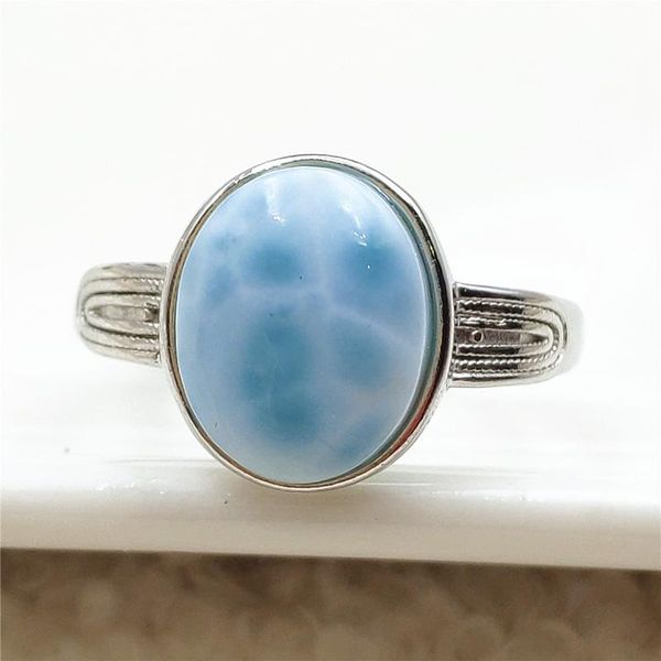genuine natural larimar blue gemstone adjustable ring 12x10mm from dominia water pattern oval 925 sterling silver cluster rings, Golden;silver
genuine natural larimar blue gemstone adjustable ring 12x10mm from dominia water pattern oval 925 sterling silver cluster rings, Golden;silver
