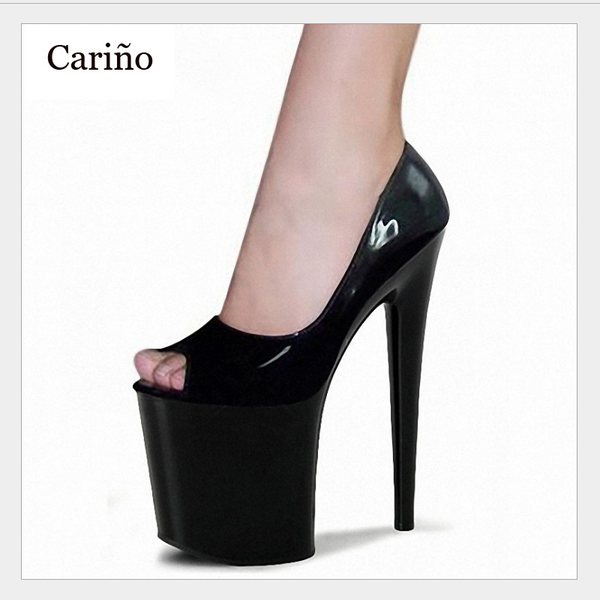 dress shoes 20cm high heel shallow concise open toe models stage stilettos mature elegant office lady size 34-46, Black
dress shoes 20cm high heel shallow concise open toe models stage stilettos mature elegant office lady size 34-46, Black