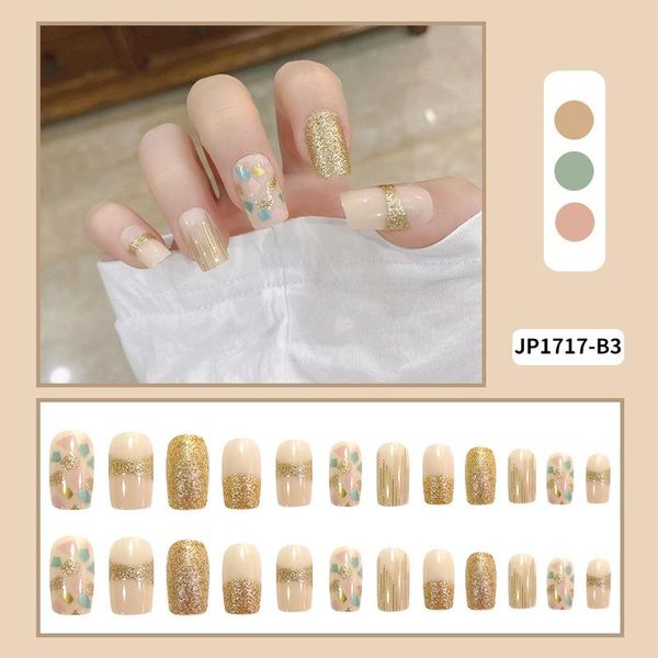 false nails fake press on long flat head champagne gold color wear nail stickers finished with glue tn, Red;gold
false nails fake press on long flat head champagne gold color wear nail stickers finished with glue tn, Red;gold