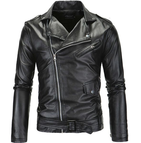 men's leather & faux autumn fashion motorcycle leather jacket fit thin oblique zipper plutonium large m-4xl size, Black
men's leather & faux autumn fashion motorcycle leather jacket fit thin oblique zipper plutonium large m-4xl size, Black