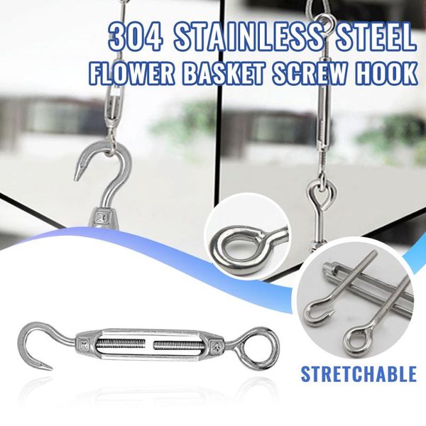 hooks & rails 304 stainless steel tie-rod with hook, eye and carabiner, for tightening ropes clips polished chrome bathroom rods curtains
hooks & rails 304 stainless steel tie-rod with hook, eye and carabiner, for tightening ropes clips polished chrome bathroom rods curtains