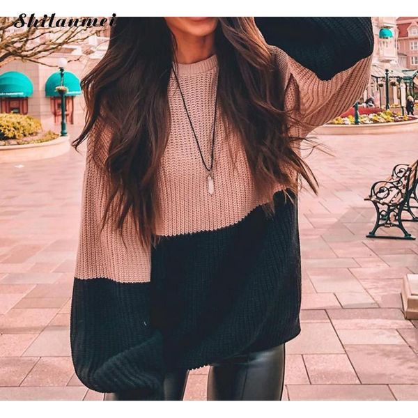 women's sweaters 2021 women autumn winter fashion basic long lantern sleeve oversize knitted sweater loose jumper blouse shirt pullove, White;black
women's sweaters 2021 women autumn winter fashion basic long lantern sleeve oversize knitted sweater loose jumper blouse shirt pullove, White;black
