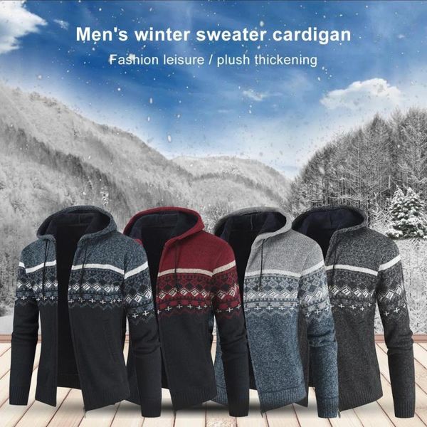men's sweaters winter coat men cardigan hooded slim contrast color knitted extra thick mens jacket for daily wear, White;black
men's sweaters winter coat men cardigan hooded slim contrast color knitted extra thick mens jacket for daily wear, White;black