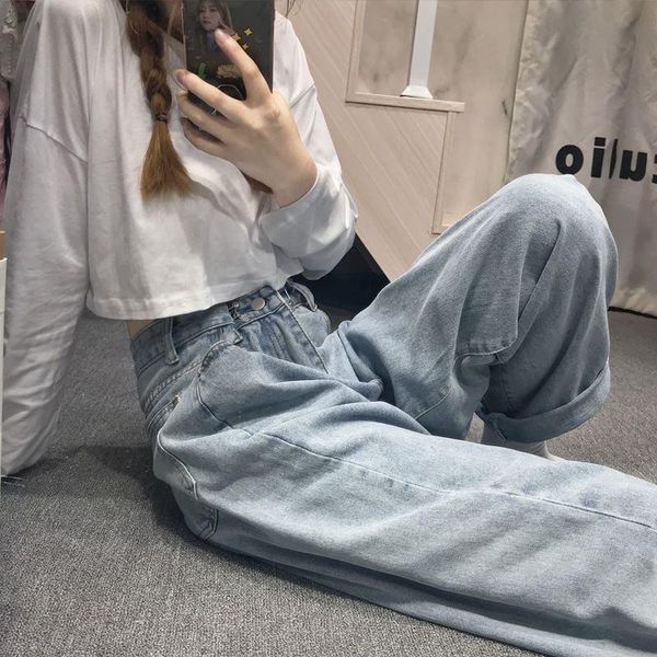 women's jeans woman pants lock summer straight-leg 2021 loose high waist pantalones vaqueros mujer, Blue
women's jeans woman pants lock summer straight-leg 2021 loose high waist pantalones vaqueros mujer, Blue