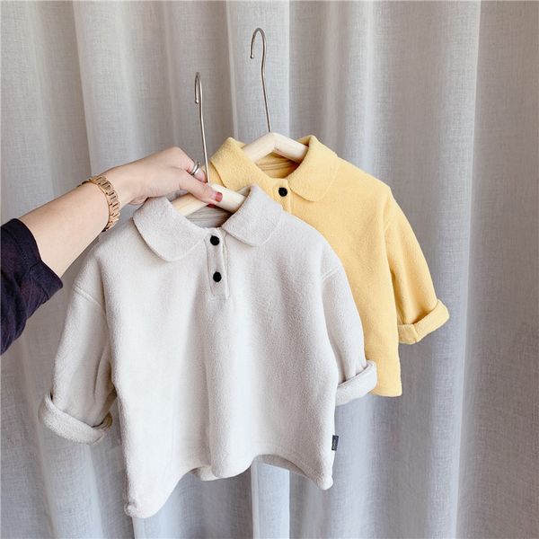 new winter korean style toddlers children velvet shirts thicken warm kids pure color loose pullovers shirts, White;black
new winter korean style toddlers children velvet shirts thicken warm kids pure color loose pullovers shirts, White;black