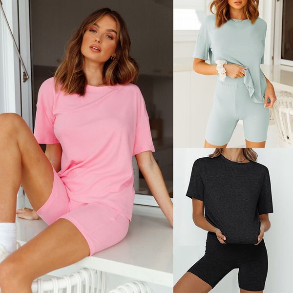 women's tracksuits selling summer 2021 home wear solid color leisure tights sportswear two-piece set fashion short sleeve shor, Gray
women's tracksuits selling summer 2021 home wear solid color leisure tights sportswear two-piece set fashion short sleeve shor, Gray