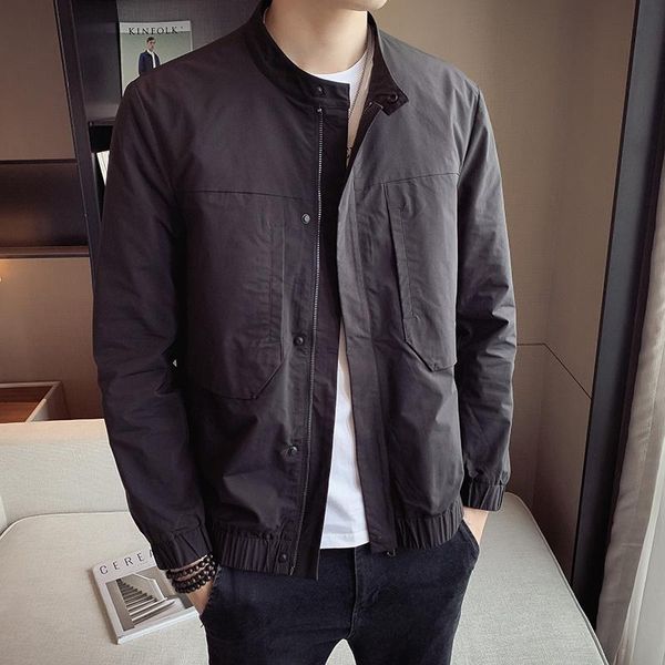 men's jackets spring women fashion casual baseball o-neck thin outerwear ladies solid color short overcoats o69, Black;brown
men's jackets spring women fashion casual baseball o-neck thin outerwear ladies solid color short overcoats o69, Black;brown