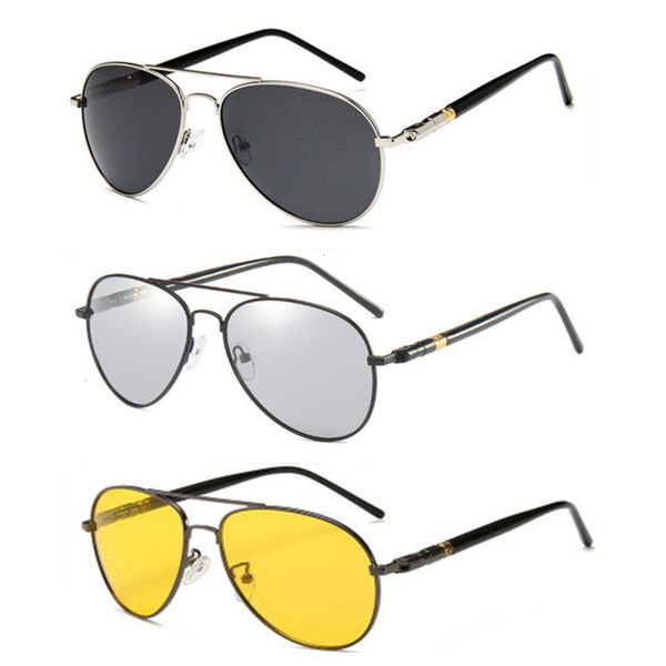 new metal color changing polarized men's fashion night vision driving sunglasses toad glasses 209, Silver
new metal color changing polarized men's fashion night vision driving sunglasses toad glasses 209, Silver