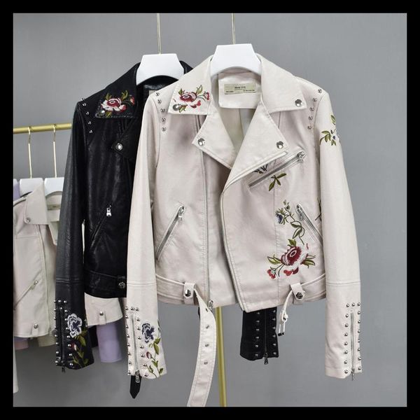 women's leather & faux jacket clothing autumn style rivet suit collar embroidered belt short locomotive black
women's leather & faux jacket clothing autumn style rivet suit collar embroidered belt short locomotive black