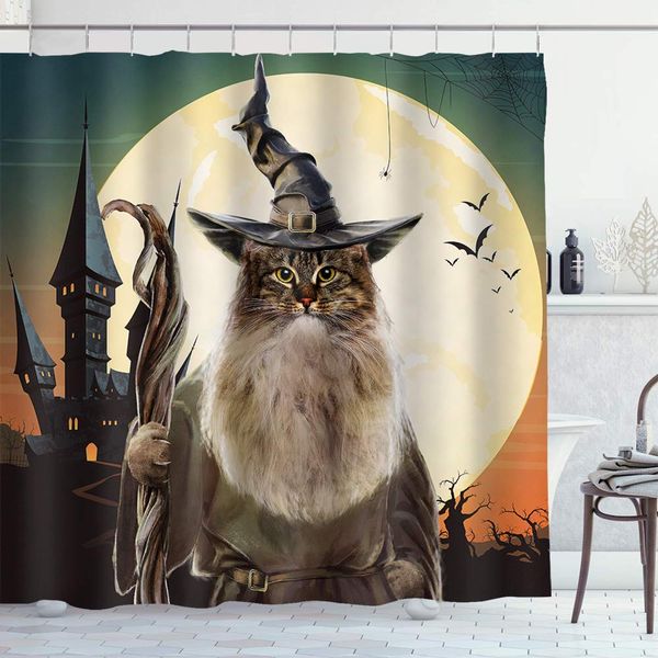 halloween shower curtain cat wizard with full moon horrible halloween party gift waterproof fabric bathroom decor set with hooks
halloween shower curtain cat wizard with full moon horrible halloween party gift waterproof fabric bathroom decor set with hooks