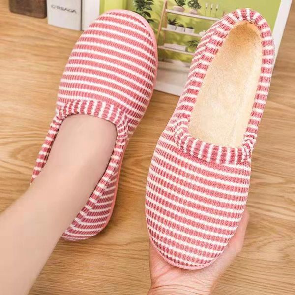 slippers winter women's wrap heel plush striped cotton warm non slip comfortable home indoor shoes, Black
slippers winter women's wrap heel plush striped cotton warm non slip comfortable home indoor shoes, Black
