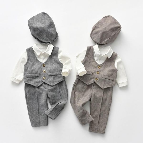 clothing sets baby boy first birthday clothes for twin boys 4-pieces shirt vest jacket suits spring/autumn born gentleman outfits, White
clothing sets baby boy first birthday clothes for twin boys 4-pieces shirt vest jacket suits spring/autumn born gentleman outfits, White