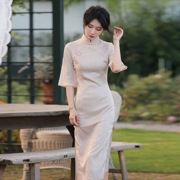 ethnic clothing elegant cheongsam light pink girly improved long dress qipao vintage autumn dresses splice young style oriental party sexy, Red
ethnic clothing elegant cheongsam light pink girly improved long dress qipao vintage autumn dresses splice young style oriental party sexy, Red