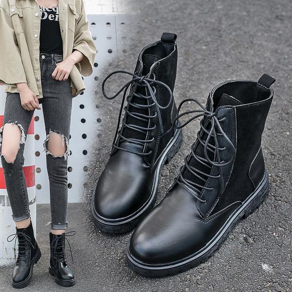 boots autumn winter casual women's shoes woman patchwork black flock leather plus size lace up platform
boots autumn winter casual women's shoes woman patchwork black flock leather plus size lace up platform