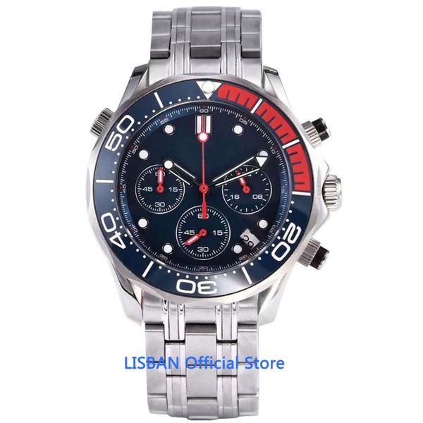 wristwatches 41mm sterile dial mens watch vk quartz sapphire glass luminous waterproof date sport chronograph function wristwatch men, Slivery;brown
wristwatches 41mm sterile dial mens watch vk quartz sapphire glass luminous waterproof date sport chronograph function wristwatch men, Slivery;brown