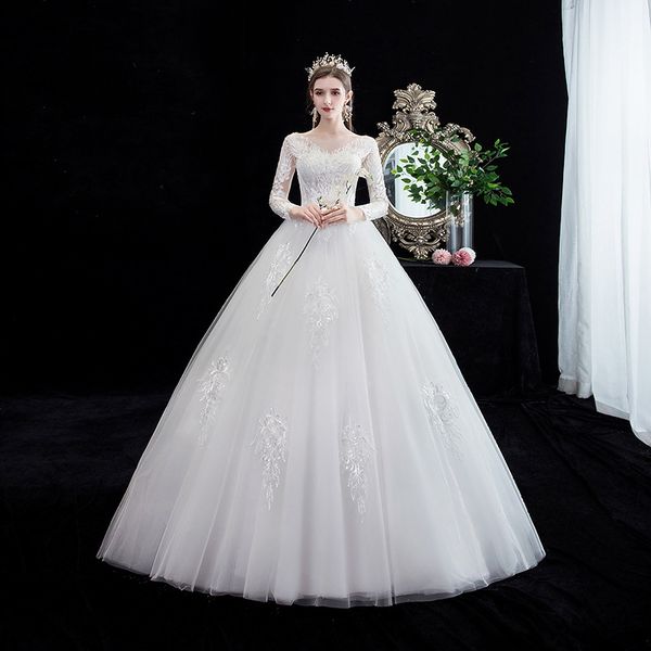 french light wedding dress 2022 new bride one-shoulder simple and thin long-sleeved tutu skirt main, White
french light wedding dress 2022 new bride one-shoulder simple and thin long-sleeved tutu skirt main, White