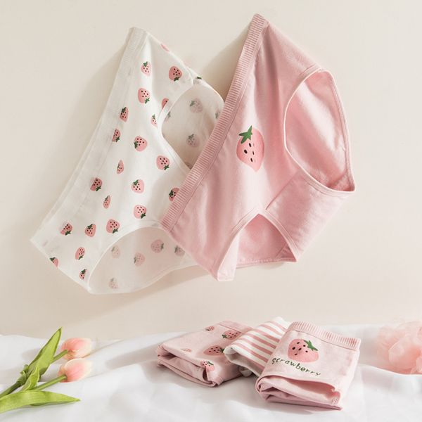 6 pcs cotton strawberry underwear women mid-waist panties female crotch cute girl student breathable cotton breifs women panties 210422, Black;pink
6 pcs cotton strawberry underwear women mid-waist panties female crotch cute girl student breathable cotton breifs women panties 210422, Black;pink
